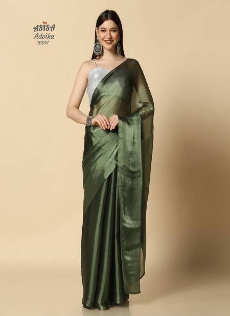 Green Colour Advika By Asisa Party Wear Saree Catalog 10041