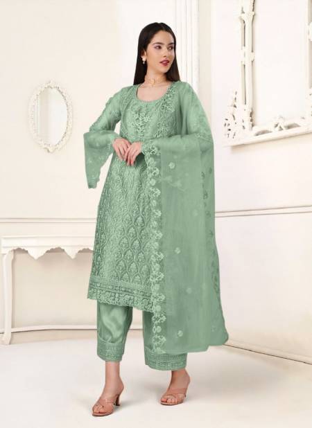 Green Colour Aishaa By Biva Designer Salwar Suit Catalog 30024