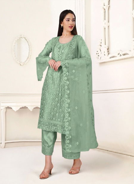 Green Colour Aishaa By Biva Designer Salwar Suit Catalog 30024 Catalog