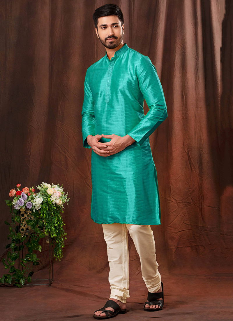 Green Colour Akshat By Styleroof Festive Wear Kurta Pajama Catalog 1552 2