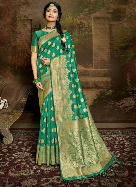 Green Colour All Time Hit Vol 2 Festive Wear Wholesale Silk Sarees Catalog 11001 B