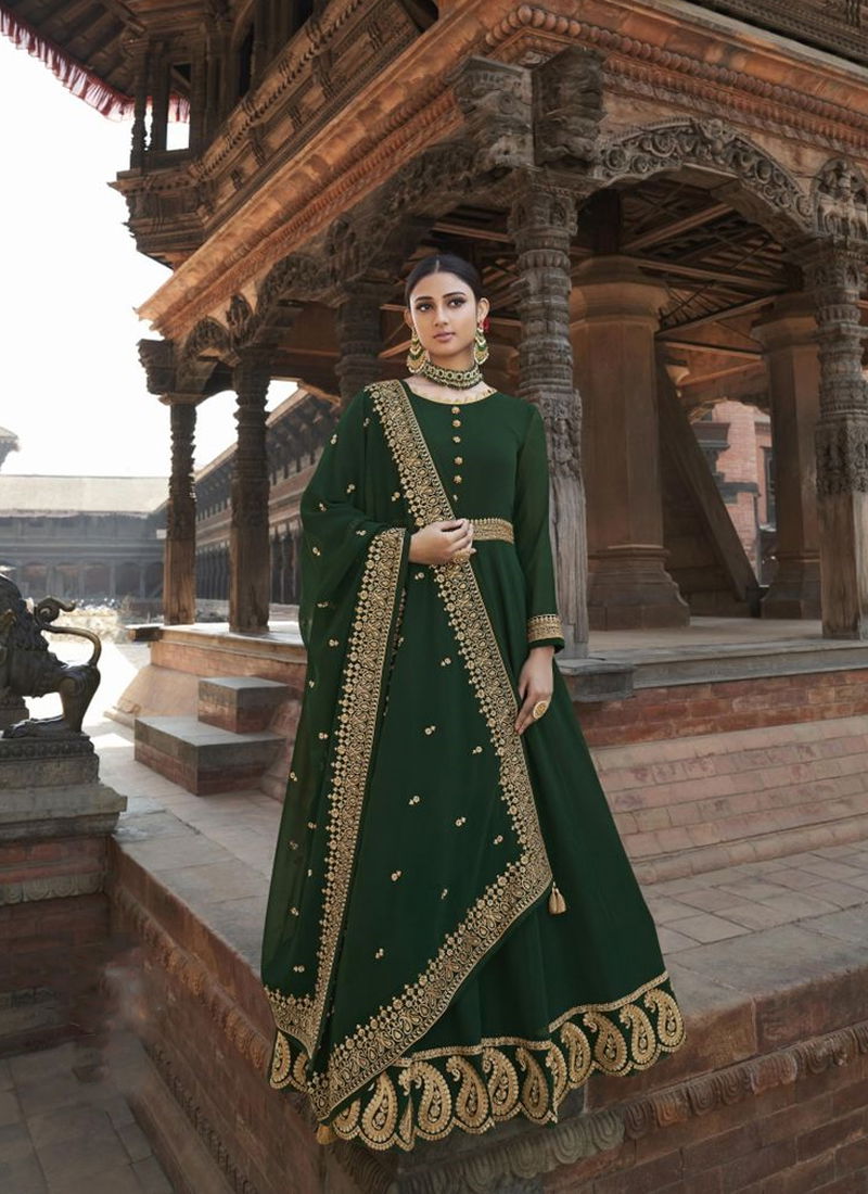 Green Colour Amaya By Zubeda Gown Catalog 22305