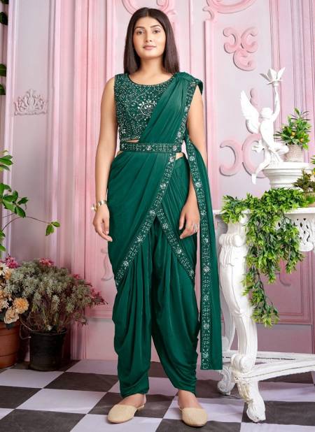 Green Colour Amoha 1015950 Colours Exclusive Wear Wholesale Designer Sarees Catalog 1015950 D