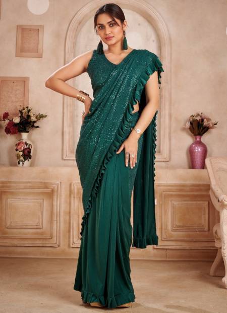 Green Colour Amoha Designer Wholesale Party Wear Sarees 101852 E