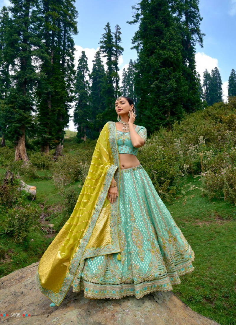 Green Colour Anaara By Tathastu Fancy Silk Designer Lehenga Choli Catalog 6505