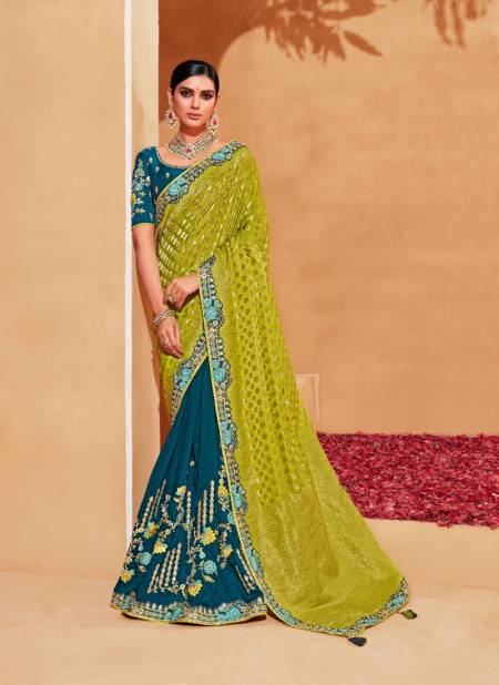 Green Colour Anaara By Tathastu Silk Sarees Catalog 6102