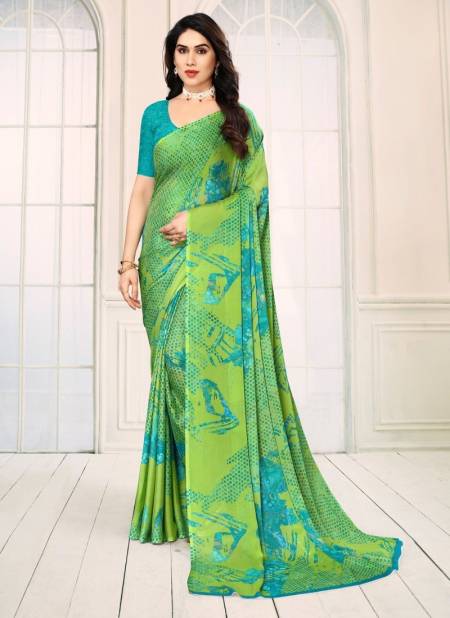 Green Colour Avantika Vol 3 By Ruchi Dailywear Saree Catalog 22007 E