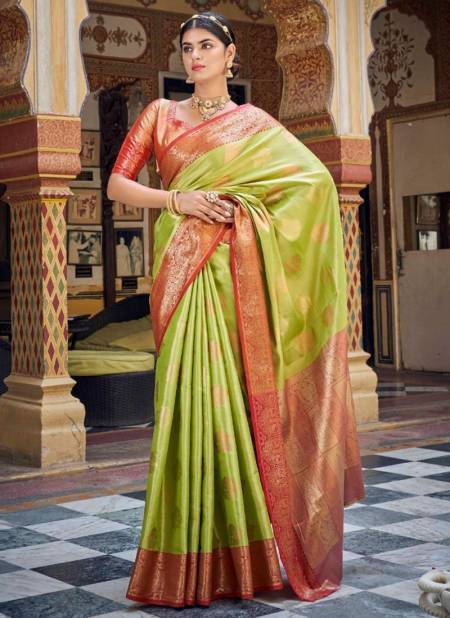 Green Colour Avyuktha Silk Wedding Wear Wholesale Designer Sarees 65004