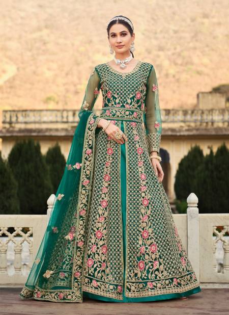 Green Colour Carolina 2075 Colors By Senhora Designer Salwar Suit Catalog 2075 D