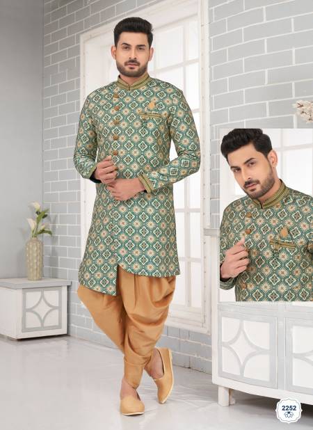 Green Colour Designer Party Wear Indo Western Suppliers In India 2252