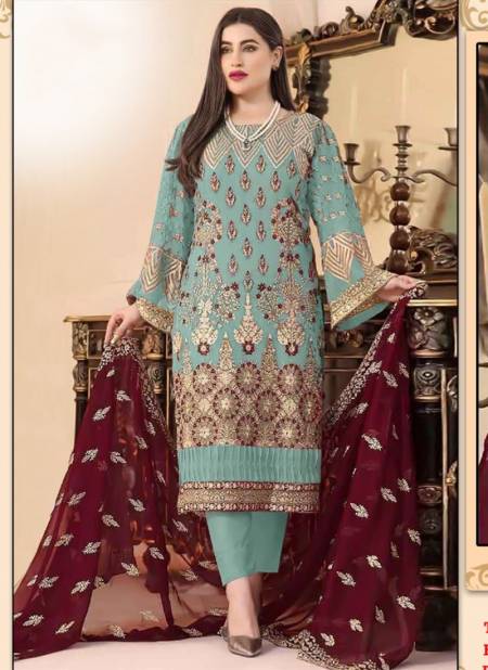 Green Colour Dinsaa Suit Designer Wholesale Pakistani Salwar Suit  167 D