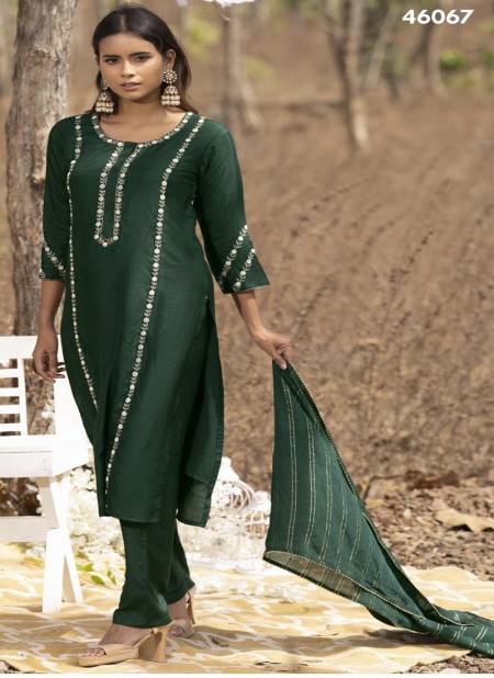 Green Colour Disha By Mahotsav Masleen Designer Kurti Bottom With Dupatta Catalog 46067