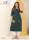 Green Colour Diva Vol 1 By Moksh Vision Silk With Cotton Inner Kurti Catalog 7604