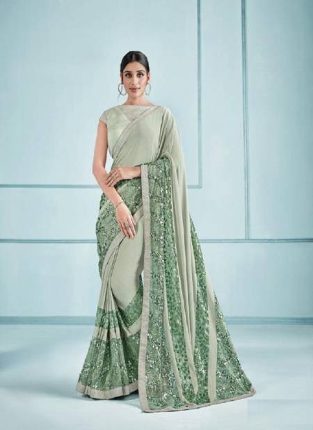 Green Colour Elaura By Mahotsav 42102 To 42116 Party Wear Saree Catalog 42103