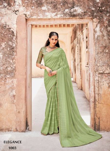 Green Colour Elegance By Fashion Lab Designer Saree Catalog 1003