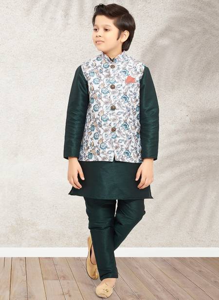 Green Colour Ethnic Wear Wholesale Boys Wear Catalog 214
