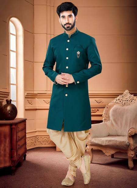 Green Colour Exclusive Wear Wholesale Indo Western Catalog 1649