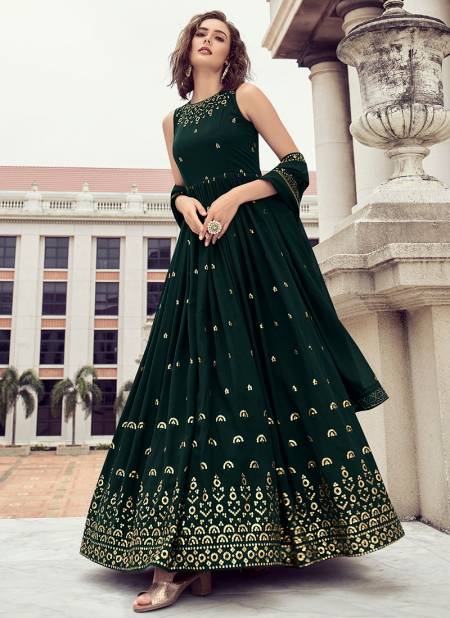 Green Colour Flory Vol 26 Wedding Wear Wholesale Gown Catalog 4811