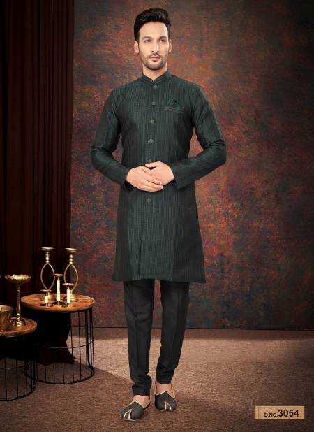 Green Colour GS Fashion Function Wear Mens Desginer Indo Western Wholesalers In Delhi 3054