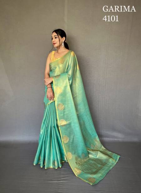 Green Colour Garima By Fashion Lab Silk Saree Catalog 4101