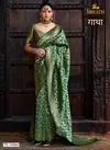 Green Colour Gatha By Trirath Banarasi Silk Wedding Wear Saree Exporters In India TR-10464