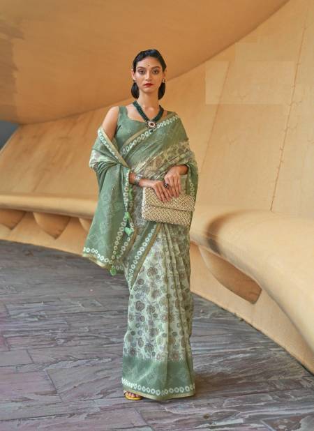 Green Colour Gayatri By Rath 1049 To 1060 Cotton Saree Catalog 1050