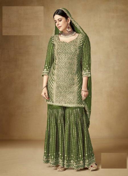 Green Colour Gulzar By Utsav Embroidered Wedding Wear Readymade Suits Orders In India RF27575