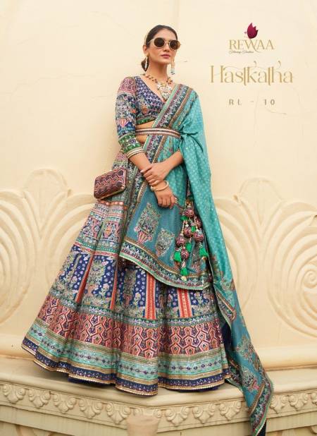 Green Colour Hastkatha By Rewaa Designer Lehenga Choli Catalog 10