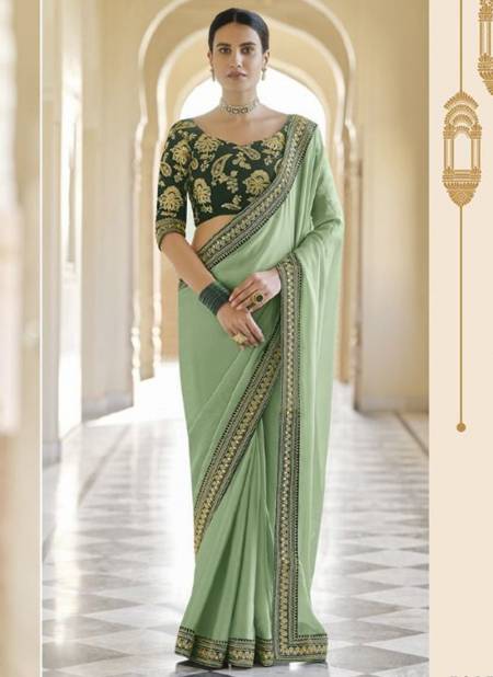 Green Colour Imperial 2 Wholesale Party Wear Saree Catalog 7607