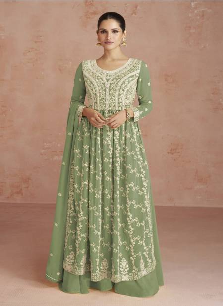 Green Colour Inaya By Aashirwad Designer Salwar Suit Catalog 9624