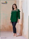 Green Colour Ira Vol 1 By Vardan Rayon With Embroidery Work Ladies Top Western Catalog 2004