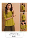 Green Colour Janasya Ladies Top Catalog 3640