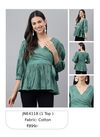 Green Colour Janasya Party Wear Ladies Top Catalog 4118
