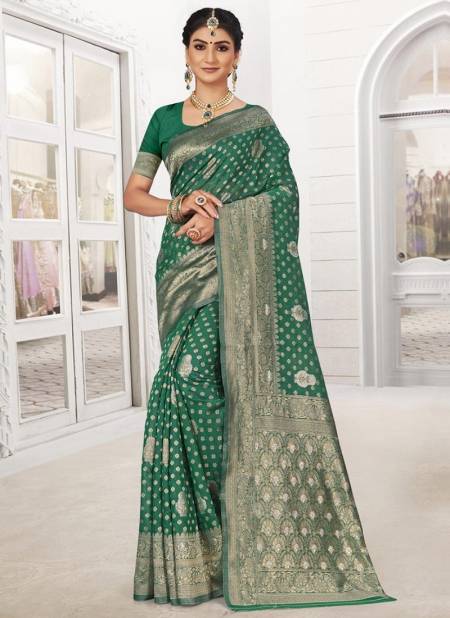 Green Colour Janshin Wedding Wear Wholesale Silk Sarees 3261.jpg