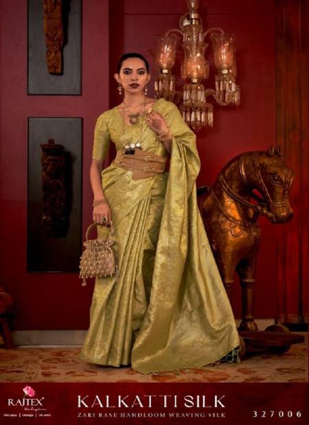 Green Colour Kalkatti Silk By Rajtex Zari Silk Designer Saree Catalog 327006