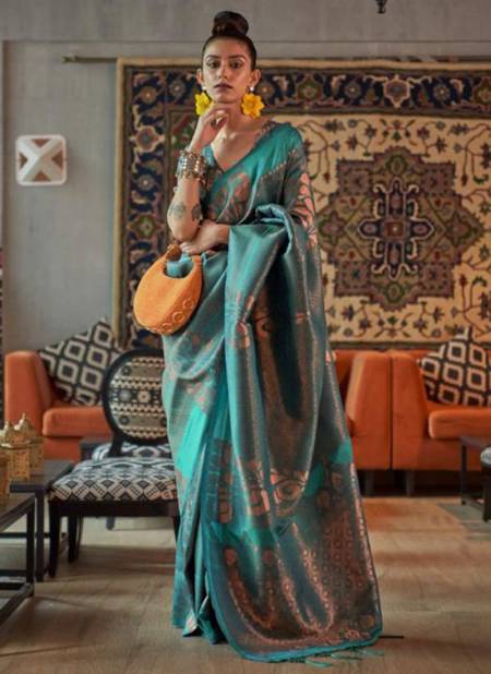 Green Colour Kanmani Silk Designer Wholesale Wedding Wear Sarees 2008