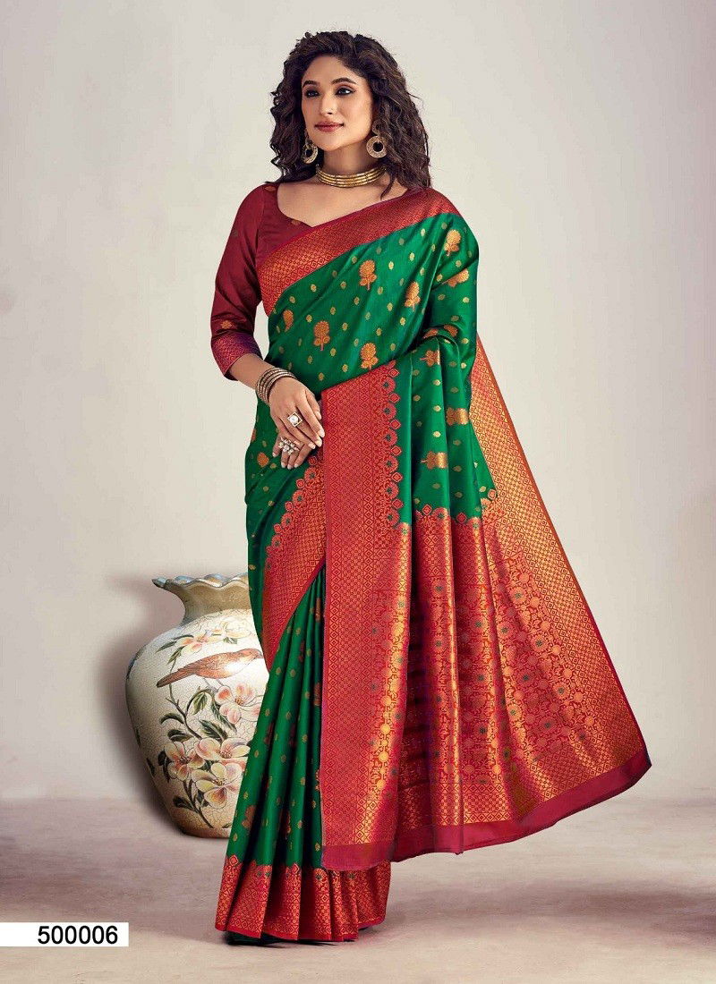 Green Colour Kanyaa Silk By Rajpath Soft Silk Wedding Sarees Wholesale Market In Surat 500006