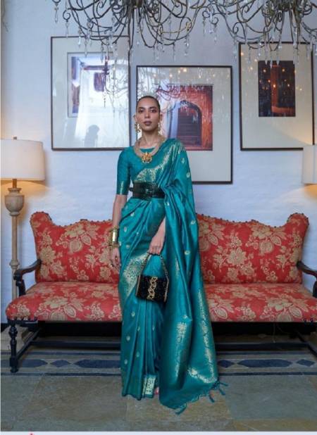 Green Colour Kanyaatha Silk By Rajtex Wedding Sarees Catalog 301003
