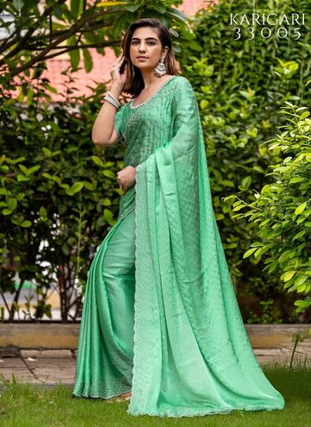 Green Colour Karigari Vol 2 By Sethnic Satin Fancy Wholesale Saree Suppliers In Mumbai 33005