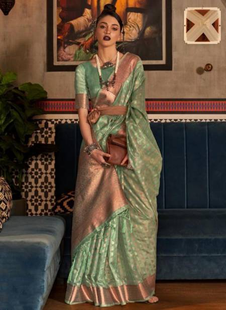 Green Colour Karshni Silk Function Wear Wholesale Designer Sarees 1002