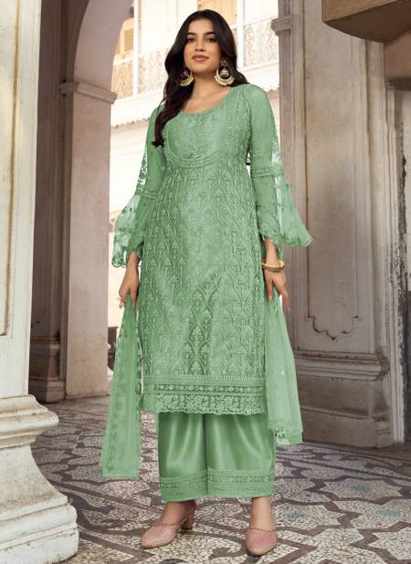 Green Colour Khwaab By Fk Fashion Wedding Wear Salwar Suits Catalog 1012 F