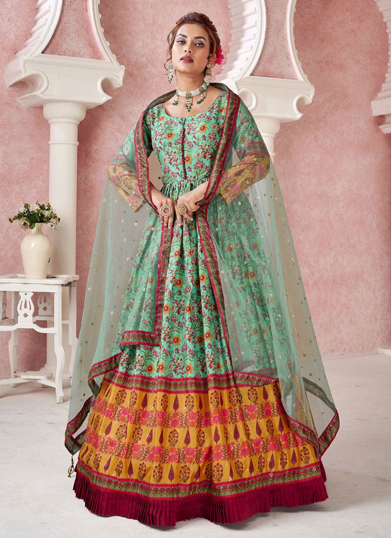 Green Colour Kimaya Function Wear Wholesale Gown 22005