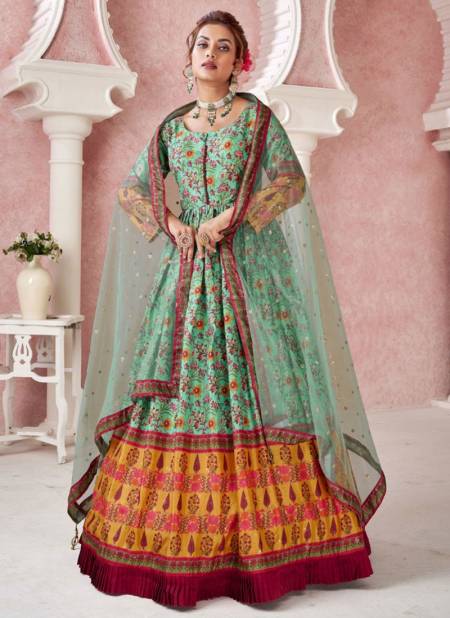 Green Colour Kimaya Function Wear Wholesale Gown Catalog 22005
