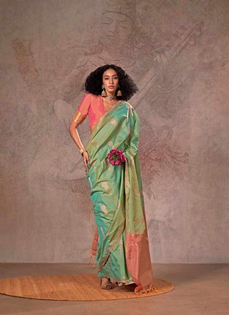 Green Colour Kirtan By Rajtex Silk Designer Saree Wholesale Price In Surat 403002