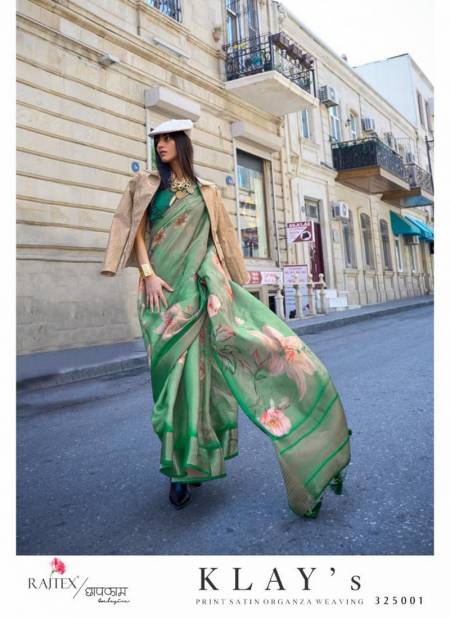 Green Colour Klays By Rajtex Printed Saree Catalog 325001