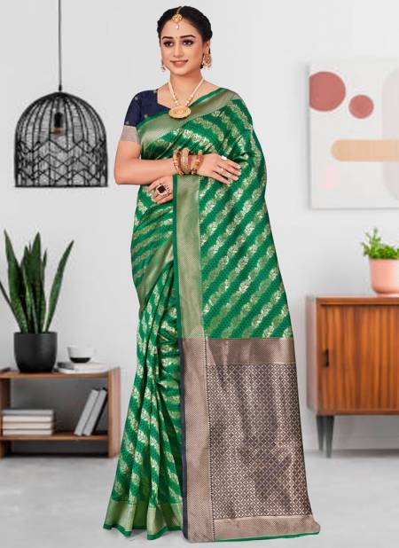 Green Colour Lajwanti Festive Wear Wholesale Printed Sarees 2730