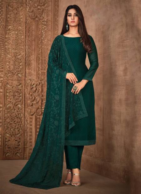Green Colour Larissa By Vipul 4801 To 4805 Designer Suits Catalog 4803