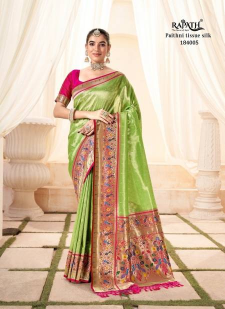 Green Colour Lavnya Silk By Rajpath 184001 To 184008 Series Best Saree Wholesale Shop in Surat 184005
