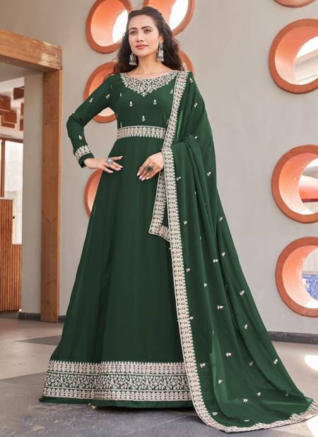 Green Colour Liya Alfaaz 1001 Colors Gown Catalog 1001 A