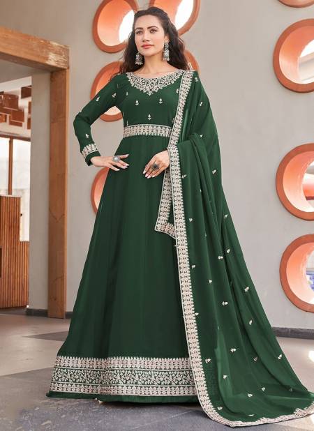 Green Colour Liya Wedding Wear Wholesale Gown 1001 A